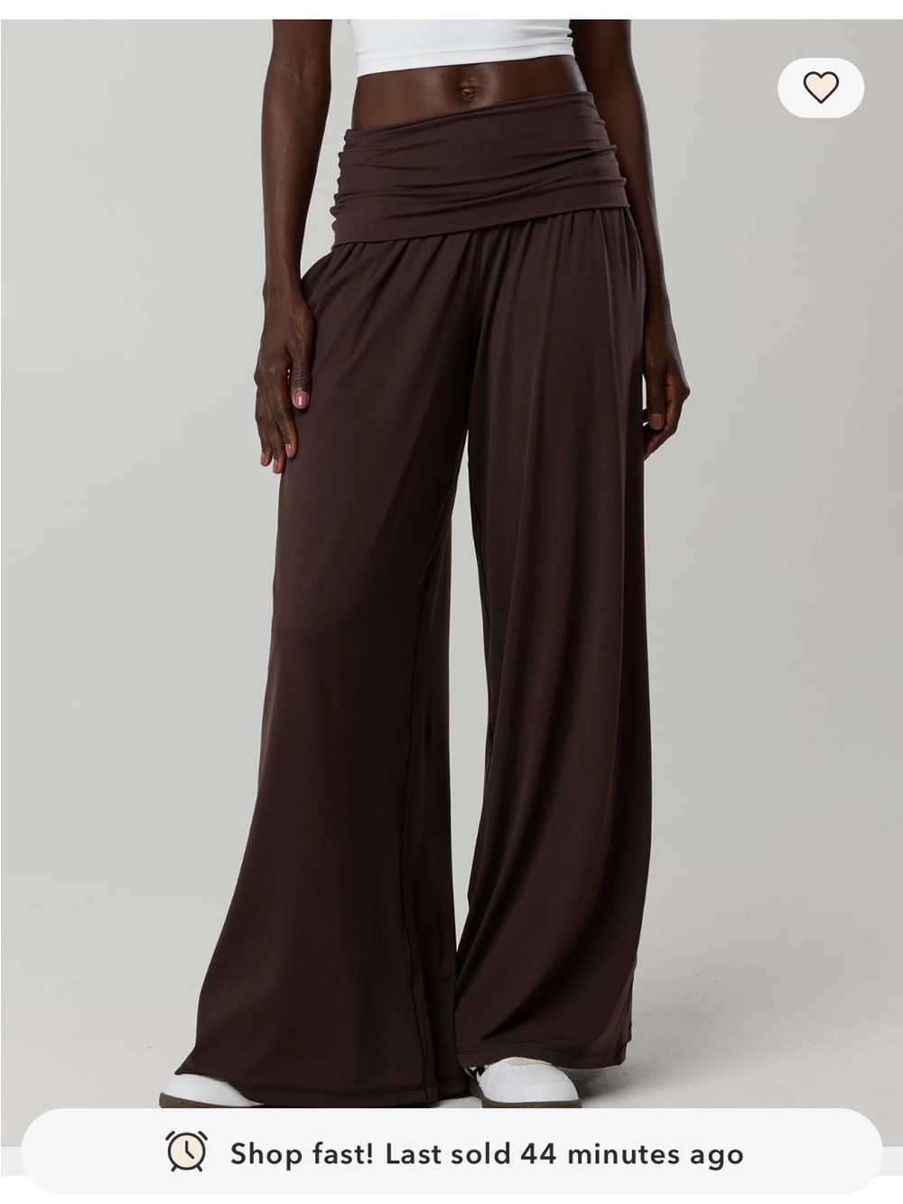 OFFLINE By Aerie Real Me Foldover Super Wide Leg Pant - Deep Earth